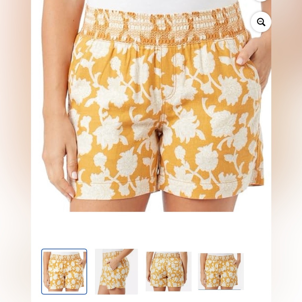 Briggs New York Yellow Floral Women's Shorts